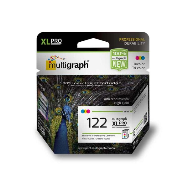 CARTUCHO MULTIGRAPH 122XL COLOR 21ML - Imagen 2