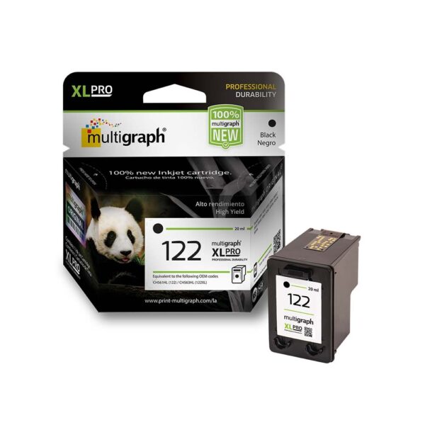 CARTUCHO MULTIGRAPH 122XL NEGRO 20ML