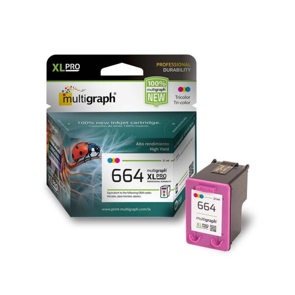 CARTUCHO MULTIGRAPH 664XL COLOR 21ML - Imagen 2