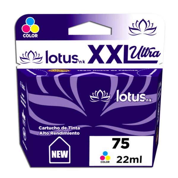 CARTUCHO LOTUS 75XL COLOR 22ML - Imagen 3