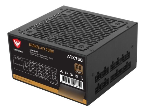 FUENTE ATX SATE 750W BRONZE 80 PLUS FULL MODULAR