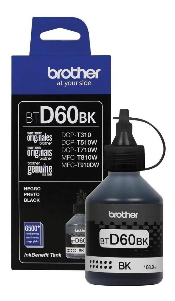 TINTA BROTHER BT-D60BK NEGRO T310/T510/T710 - Imagen 2